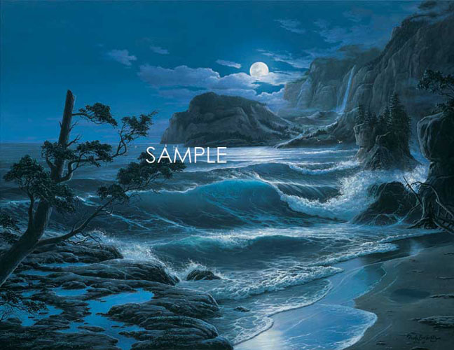 (image for) Handmade oil painting Copy paintings of famous artists Fred Buchwitz's Moonlit Sea